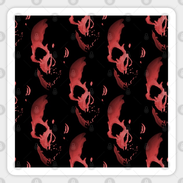 Skull Shadow No.2 Sticker by CarolineArts